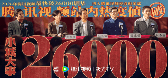 东南亚看腾讯视频小城大事无版权？小城大事腾讯视频热度值破26000！